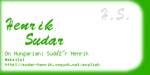 henrik sudar business card